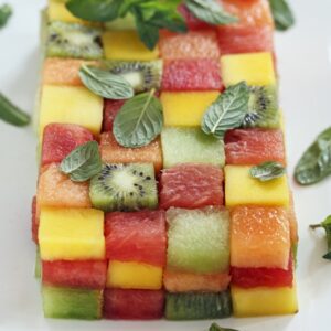 MATTONELLA COLORATA DI ANGURIA MELONE VERDE E GIALLO KIWI E MANGO - 1277