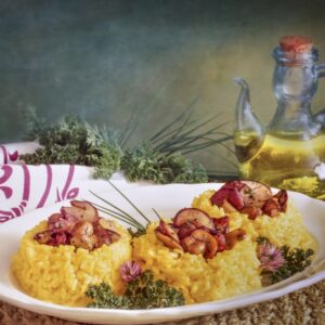 S 42950 NIDI DI RISOTTO GIALLO CON FUNGHI