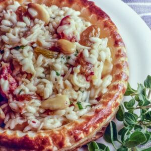 RISOTTO NEL VOL AU VENT CON GRANCHIO E FRUTTA SECCA - GR2552 - 4394
