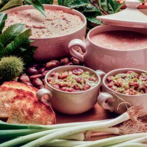 ZUPPA DI CASTAGNE, CREMA DI CASTAGNE, MINESTRA DI PORRI E CASTAGNE - GI 45810
