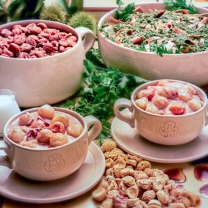 MALTAGLIATI DI CASTAGNE IN SALSA AGLIATA AL PREZZEMOLO, ZUPPA DI CASTAGNE CON PANNA E SPECK, BUSECCA - GI 45810 - 2156