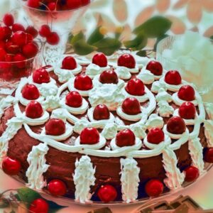 TORTA DI CIOCCOLATO PANNA E CILIEGIE - A 25780 - 2450