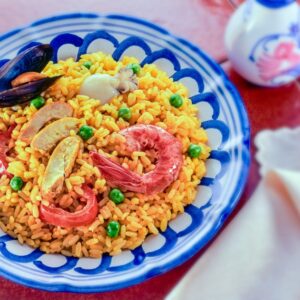 RISO AL CURRY CON POLLO E GAMBERI