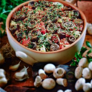 POMODORI PATATE E FUNGHI AL FORNO - GI 14790