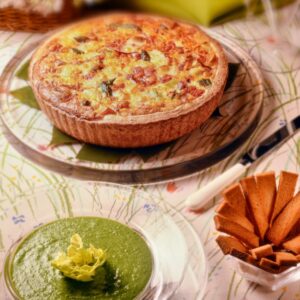 TORTA DI VERDURE E PROSCIUTTO, CREMA DI LATTUGA AL FORMAGGIO - S32880 - 9724