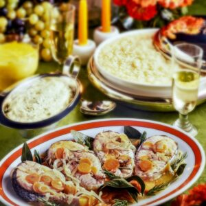 SALMONE CON CIPOLLE CAROTE E RISOTTO ALLO SPUMANTE - PS 33920 - 9044