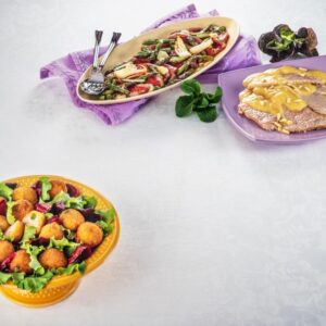 MENÙ POLPETTE, SPEZZATINO CON ASPARAGI, FETTINE AL CURRY