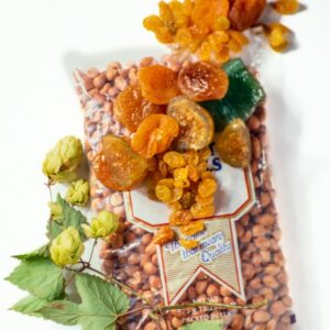 ALBICOCCHE DISIDRATATE, FICHI CANDITI, INGREDIENTI, LUPPOLO, NOCCIOLE, STILL LIFE, UVA SULTANINA - 4014