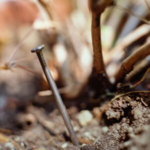 S07980 CHIODO DI FERRO NEL TERRENO