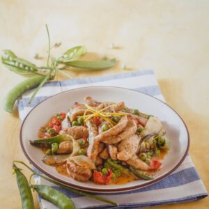 VITELLO CON PISELLI