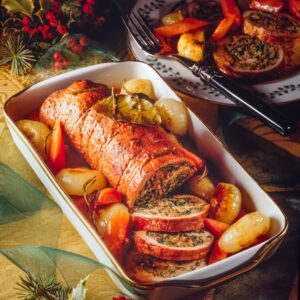 ARROSTO CON CAROTE E SPINACI
