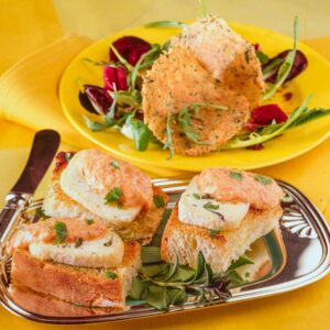 TARTINE AI DUE FORMAGGI, FRICO DI MONTASIO E BASILICO - 6892