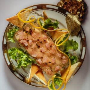 ASPIC DI NATALE CON ARANCE E SALMONE
