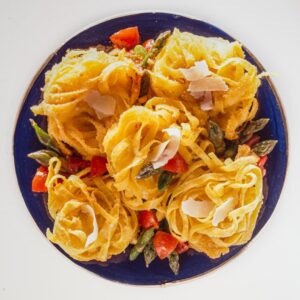 NIDI DI TAGLIATELLE CON PECORINO E ASPARAGI - 7131