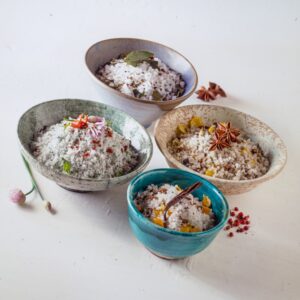 SALE AROMATIZZATO, SALE CON ALLORO E MACIS, SALE CON MANDARINO E CANNELLA E PEPE ROSA, SALE CON PEPERONCINO PAPRICA E BASILICO - 7265