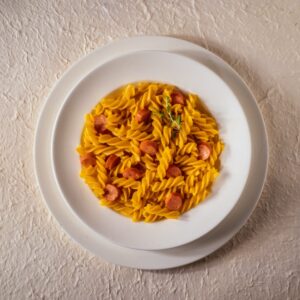 FUSILLI CON WURSTEL E ZAFFERANO - 7297