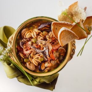 ZUPPA DI PESCE CON PINOLI - 7343