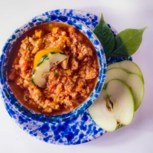ZUPPA FREDDA DI POMODORO CETRIOLI E PANE