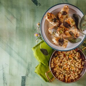INVOLTINI E CONTORNO DI FAGIOLI - 7975