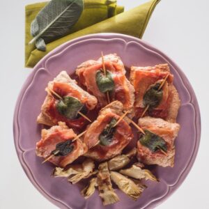 SALTIMBOCCA CON PROSCIUTTO E CARCIOFI - 7997