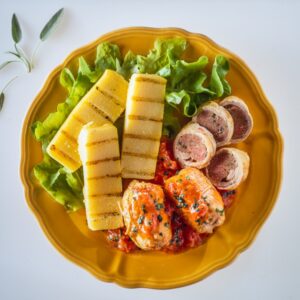 INVOLTINI DI VITELLO E POLLO CON POLENTA - 8028