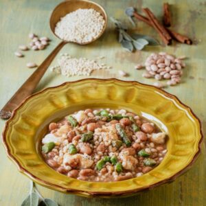 ZUPPA DI ORZO, PESCE, FAGIOLI, ASPARAGI - 8080