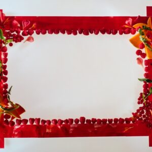 CORNICE, DECORAZIONE, DECOR, RETTANGOLO, RIBES, LAMPONI - 8715