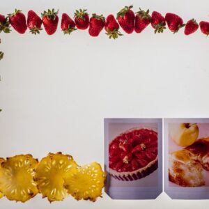 CORNICE, DECORAZIONE, DECOR, RETTANGOLO, FRAGOLE, ANANAS - 8720