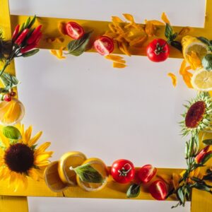 CORNICE, DECORAZIONE, DECOR, RETTANGOLO, GIRASOLI, POMODORI - 8726