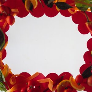 CORNICE, DECORAZIONE, DECOR, RETTANGOLO, CAROTE, PEPERONCINI, POMODORI, SAN VALENTINO - 8771