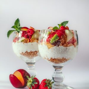 COPPE CON CERALI SOFFIATI E FRUTTA - 9366