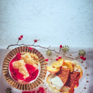 ASPIC DI PERE E PAN D'EPICES CON SALSA DI PESCHE - 9436