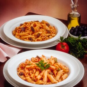 PENNE ALLA PUTTANESCA E PENNE ALLE MELANZANE - 9481