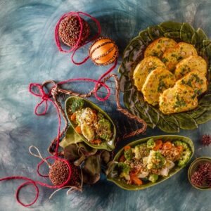 POLPETTONE VEGETARIANO, ANTIPASTO BROCCOLI E CAVOLO ROMANO - MENÙ VEGETARIANO - 9485