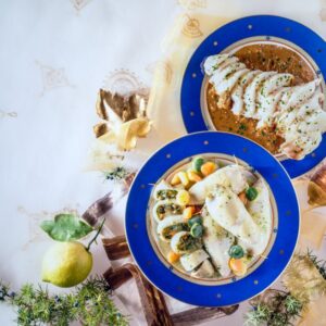CALAMARI RIPIENI, RANA PESCATRICE IN SALSA ROUX - MENÙ PESCE DELLE FESTE - 9494
