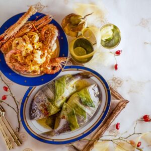 ORATE RIPIENE E GAMBERI E SCAMPI ALL'ARANCIA - MENÙ PESCE DELLE FESTE - 9493
