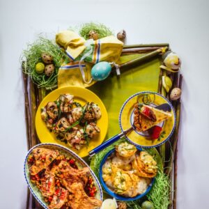 INVOLTINI DI MELANZANE, COTOLETTE, CRESPELLE ZUCCHINE E FORMAGGI, TORTA CREMA COTTA - 9501