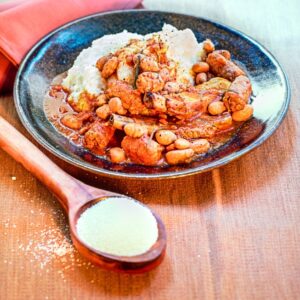 POLENTA BIANCA CON SALSICCIA E COSTINE DI MAIALE - 9559