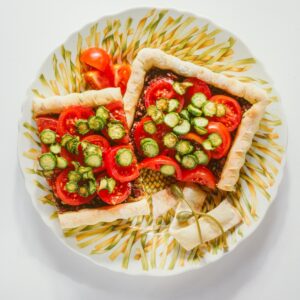 TORTA SALATA CON PESTO ROSSO, POMODORI E ZUCCHINE - 9665
