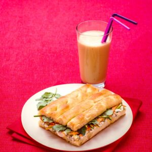 FOCACCIA CON CAPRINO CRESCIONE ZUCCHINE - 9683