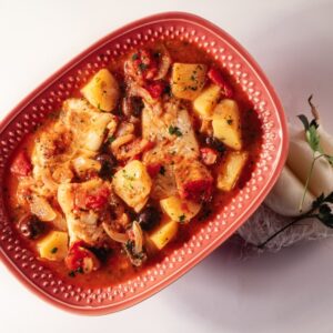 MERLUZZO CON PATATE E POMODORI - 9731