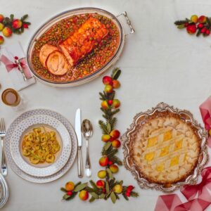 ARROSTO DI VITELLO E TORTA DI RICOTTA E CIOCCOLATO E TORTELLI IN BRODO - 9813