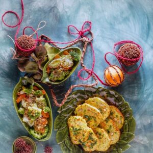 POLPETTONE DI PATATE CAROTE NOCCIOLE MAGGIORANA E INSALATA DI BROCCOLI ROMANI E PORRI - 9836