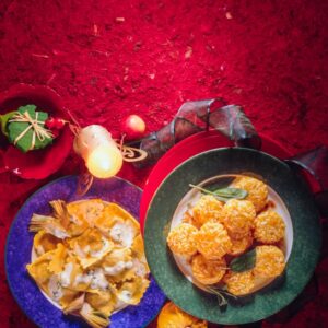 RAVIOLI CARCIOFI PANNA TIMO E POLPETTE DI RISO ALLO ZAFFERANO - 9853