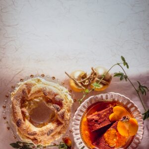 CIAMBELLA DI SFOGLIA PANNA MANDORLE E CALE AL CIOCCOLATO KAKI - 9872