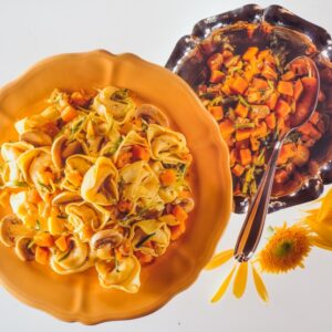 TORTELLI AL RAGÙ DI ZUCCA E FUNGHI