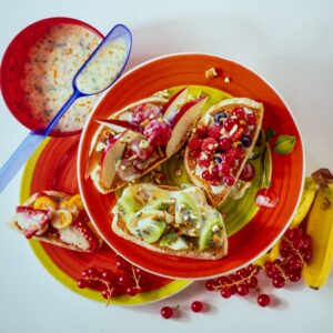 BRUSCHETTE DOLCI ALLA FRUTTA CON ZABIONE ALL'ARANCIA E MENTA - 1875