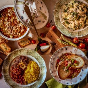 TAVOLATA, ZUPPA DI LEGUMI, RISOTTO AGLI ASPARAGI, OSSOBUCO E RISOTTO ALLO ZAFFERANO, ZUPPA CON LE FAVE - 3019