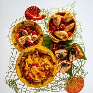 MENÙ - MALTAGLIATI CON SUGO DI PESCE, CALAMARI RIPIENI, SEPPIE RIPIENE - 3042