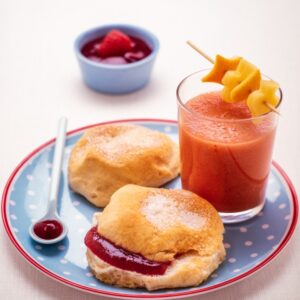 PICCOLI DOLCI ECONOMICI -  PANINI AL LATTE CON CONFETTURA DI FRAGOLE E FRULLATO AL MANGO - 3124